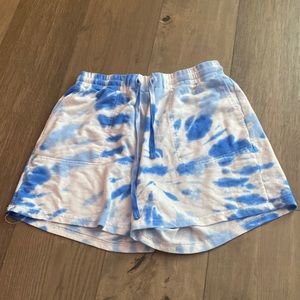 Blue and white shorts